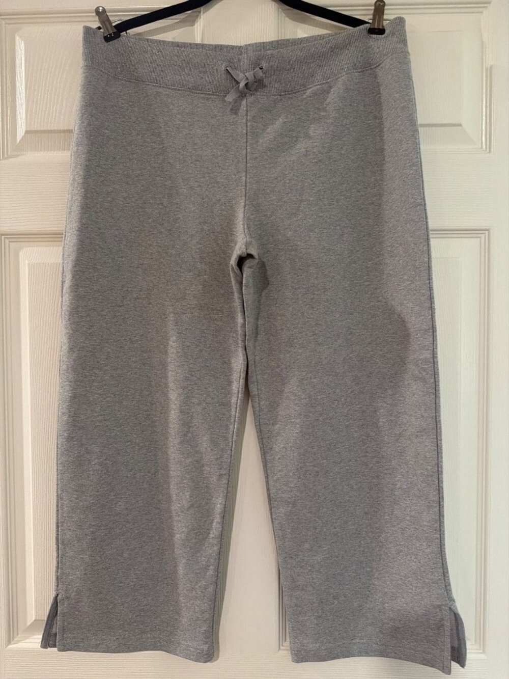 Prospirit Gray Capri Lounge Pants M Cotton Blend Stretch